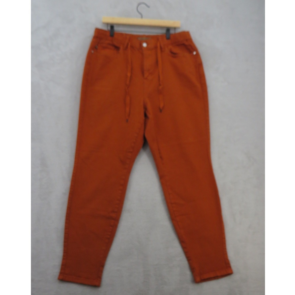 Judy Blue JB88911 C Jogger Jeans 16W Rust Orange Drawstring Stretch Tapered